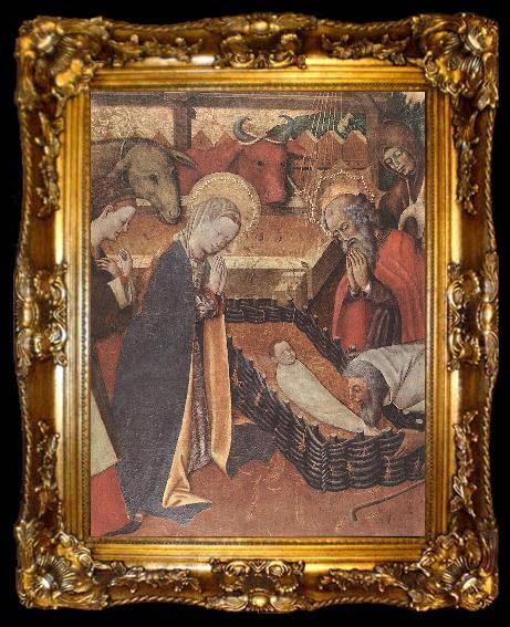 framed  MARTORELL, Bernat (Bernardo) The Nativity (detail) dh, ta009-2